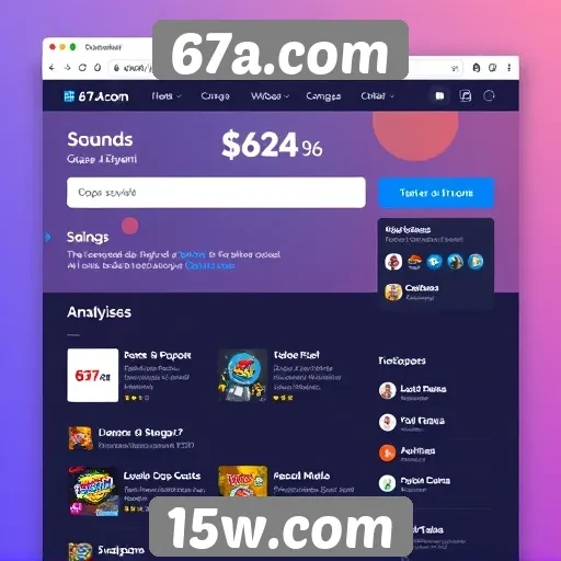 Análise da interface do usuário do 67a.com